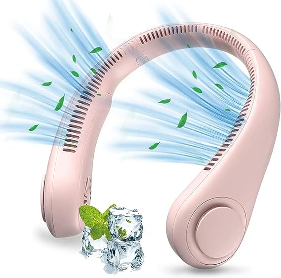 Portable Neck Fan, Bladeless Hanging Neck Fan, Summer