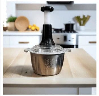 STAINLESS STEEL HAND PRESS CHOPPER EAST TO USE / PORTABLE / SHARP BLADES (RANDOM COLOR)