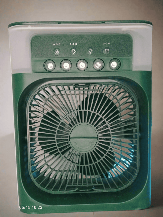 3 In 1 Portable Fan Air Conditioner, Desktop Electric Fan Air Cooler, LED Light Humidifier,