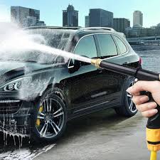 High Pressure Water Spray Nozzle Hose Pipe Adjustable Metal Spray Nozzle Water Pressure Booster Water Spray Gun for Car Wash cleaning & Gardening Water Pressure Nozzle