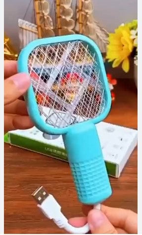 Rechargable Mini Racket Mosquito Killer Portable Easy to Use .